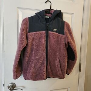 L.L. Bean Hi Pile Fleece Jacket in Pink and Navy